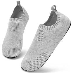 Sosenfer hausschuhe Damen Herren Bequem pantoffeln rutschfest Slip on Flache hüttenschuhe cozy slippers Unisex-HUIQIAN-43 von Sosenfer