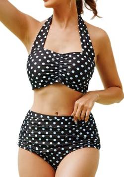 Sosila Damen Bikini Set Bademode Tankini ohne Bügel, Push Up Effekt von Sosila