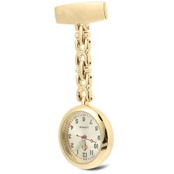 Krankenschwesteruhr Taschenuhr Revers Glow in the Dark Watch Brosche Uhr Taschenuhr Clip on Uhr für Frauen Mädchen von Sosoport