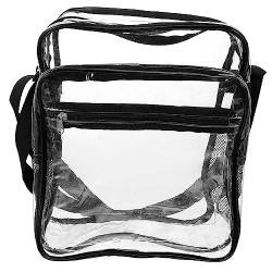 Sosoport Transparente Damentasche Damen Aufbewahrungstasche Windeltasche Klare Umhängetasche Klare Einzelne Umhängetasche Klare Tragetasche Klare Tasche PVC Reisen Kosmetik Schulterriemen von Sosoport