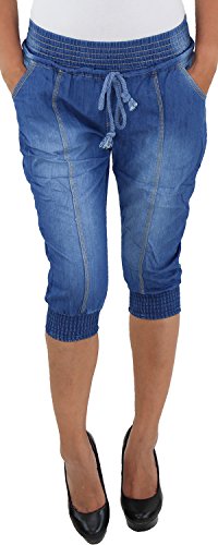 Aladin Harems Pump Pluder 3/4 Jeans Chino Hose Shorts Capri Jeans Bermuda Stretch A 40 (L) von Sotala