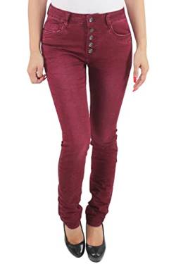 Damen Skinny Röhrenjeans Hüftjeans Stretchjeans Hüfthose Slim Fit Jeans Hose 36 (S) Rot von Sotala