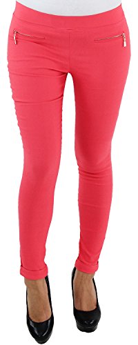 Legging Leggins Jeggins Jeggings Tregging Röhre Röhrenhose Stretch Skinny Hose in 9 Farben Rot S/36 von Sotala