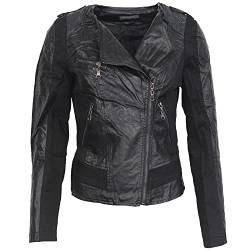 Sotala Damen Blazer Jacke Leder Optick Kunstlederjacke Übergangsjacke Jacket Bikerjacke von Sotala