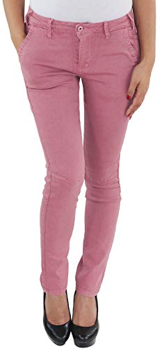 Sotala Damen Chino Skinny Röhren Business Jeans Hose Stretch Hüftjeans Hüfthose Slim Fit Damenhose viele Farben (B) Rosa 40 (L) von Sotala
