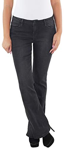 Sotala Damen Flared Jeans Hose Schlaghose Bootcut Stretchhose Damenhose Schwarz A XL (42) von Sotala
