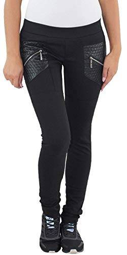 Sotala Damen Leggings Jeggings Treggings Stretch Hüft Skinny Röhren Slim Fit Hose Schwarz A 42 (XL) von Sotala