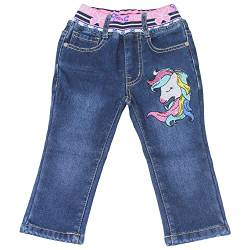 Sotala Girly Mädchen Kinderhose Kinderjeans Jeans Hose Gummibund Thermohose Thermojeans Winterhose mit Fleece von Sotala