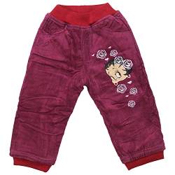 Sotala Mädchen Cordhose Kordhose Kinderhose Thermohose Hose mit Fleece Winterhose 104 Rot von Sotala