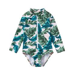 Soui Baby Mädchen EIN stück Langärmelige-Kleidung UV-Schutz 50+ Badeanzug MIT Einem (Grün, 6-9Months) von Soui