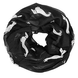 Soul-Cats Dackel Loopschal aus Viskose in schwarz von Soul-Cats