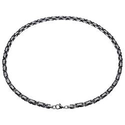 Soul-Cats Königskette Halskette aus Edelstahl in schwarz - Silber, Länge: 55 cm, Stärke: 5 mm von Soul-Cats