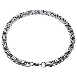 Soul-Cats Königskette Halskette aus silbernem Edelstahl für Männer, Kettenstärke ca.: 5 mm; Farbe:Silber; Kette 50 cm von Soul-Cats