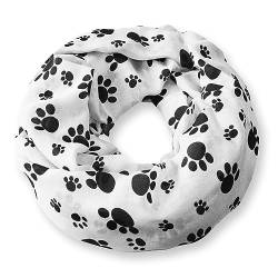Soul-Cats leichter Tatzen Loopschal Halstuch Schal in der Farbe weiß von Soul-Cats