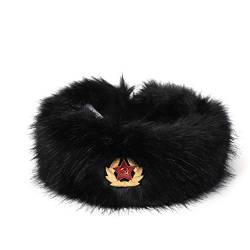 Soul Young Damen Winter Faux Fuchs Haarband Schleife Design Elastische Stirnband Kopfband(Schwarz&KGB) von Soul Young