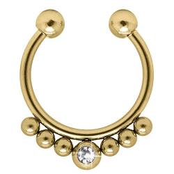 SoulCats Fake Piercing Septum, Farbe: Gold. von SoulCats