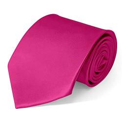 SoulCats Klassische Krawatte inkl. Anleitung - viele Farben Satin Schlips Herren, Größe: 5 cm;Farbe: pink von SoulCats