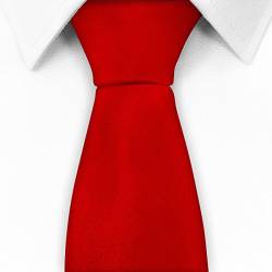 SoulCats Klassische Krawatte inkl. Anleitung - viele Farben Satin Schlips Herren, Größe: 8 cm;Farbe: rot von SoulCats