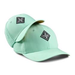 Soulbuddy Snapback Cap Sports Cap – 2er-Set Familien Outfit Set – Cap Herren Cap Damen Cap Kinder – Atmungsaktiv – Schnelltrocknend – Light Mint – One Size und Kids L von Soulbuddy