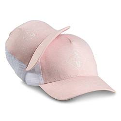 Soulbuddy Trucker Cap Damen Trucker Cap Kinder – 2er-Set Familien Outfit Set – Geschenk Muttertag – Muttertagsgeschenk – Partnerlook Mutter Tochter– Rosa-Weiß – One Size und Kids L von Soulbuddy