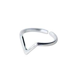 Ring in V-Form aus 925 Sterling Silber, verstellbar von Soulsisters