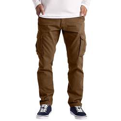 Herren Cargo Jeans Hose Regular Fit Täglich Freizeithose Generic Sommer Jogginghose Lockere Premium Casual Comfort Weiche Vintage Wanderhose Cargohose Streetwear Outdoorhose Hose Sport von Soupliebe