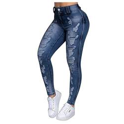 Soupliebe Jeans Damen Push Up Jeanshose Warehouse Jeggings Jeans Skinners Caprihose Jumpsuit Mit Schlitz Stretch Latzhose Kleidung Fashion Denim Pants Hose Cargohose von Soupliebe