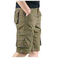 Soupliebe Sporthose Herren Kurz Bundeswehr Herrenshorts Baumwoll Festival Hose Sport Arbeitsshorts Arbeitshosen Kurze Baumwolle Jorts Stretch Baggy Kurze Hose Herrenhose Cargo Shorts von Soupliebe