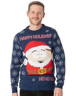 South Park Herren Weihnachtsspringer Erwachsener Eric Cartman Strickpullover L von South Park