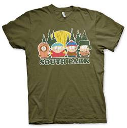 South Park Offizielles Lizenzprodukt Distressed Herren T-Shirt (Olive), L von South Park