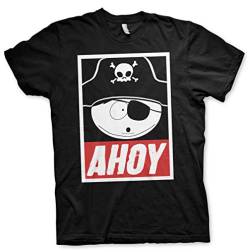 South Park Offizielles Lizenzprodukt Eric Cartman - Ahoy Herren T-Shirt (Schwarz), S von South Park