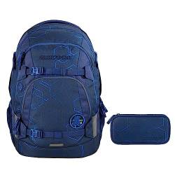 coocazoo MATE Schulrucksack-Set 2tlg inkl. Schlamperbox (Blue Motion) von Southbag