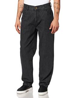 Southpole Herren 3D Embroidery Denim Hose, raw Black, 32 von Southpole