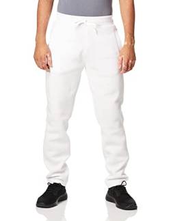 Southpole Herren Active Basic Jogger Fleece-Hose Trainingshose, Weiss/opulenter Garten, Klein von Southpole