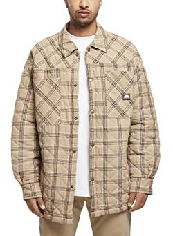 Southpole Herren SP129-Southpole Flannel Quilted Shirt Jacket Jacke, warmsand, S von Southpole