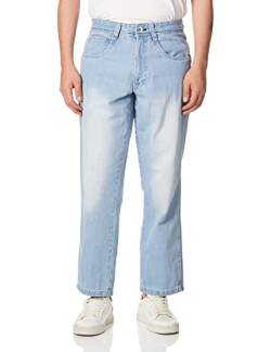 Southpole Herren Relaxed Fit Core Denim Pant - Hose mit lockerer Passform Jeans, Hell-Sandblau, 32W / 30L von Southpole