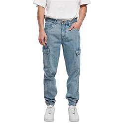 Southpole Men's Denim with Cargo Pockets Jeans, Retro l.Blue Destroyed Washed, 36 von Southpole