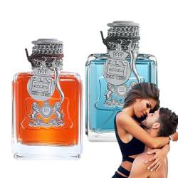 Jadoure Alpha-Men Pheromonparfüm, Jadoure Alpha Men Feromone Parfüm, Jadoure Alpha-Men Parfüm, Pheromon-Eau de Cologne für Männer zieht Frauen an (Orange+Blue) von Sovtay