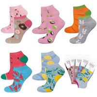 Soxo Socken Bunte Sneaker Socken Damen (5-Paar, Set) Lustige Geschenke Für Frauen 35-40EU von Soxo