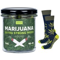 Soxo Socken Ganja Geschenke Für Männer (Glas, 1-Paar, Set) Lustige Socken Herren Gadgets 40-45EU von Soxo