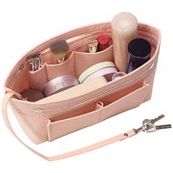 Soyizom Filz Handtasche Organizer Bag in Bag,Innentaschen für Handtaschen Organizer mit Schlüsselkette für Speedy Neverfull,8 Farben(Rosa,Klein) von Soyizom