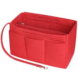 Soyizom Filz Handtasche Veranstalter einfügen, Tasche in Tasche Veranstalter einfügen Handtasche Liner, Tasche Veranstalter einfügen Fits Speedy 25-40, Neverfull (Rot ， Medium von Soyizom