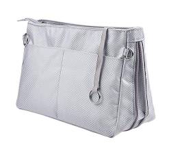 Soyizom Nylon Taschenorganizer Innentaschen Handtaschen Bag in Bag für Speedy Neverfull （Grau,Groß） von Soyizom