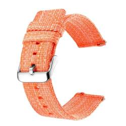 SpaRcz Armband Nylon Canvas Schnellverschluss-Uhrenarmband verdickt 18-24mm, Orange, 18mm von SpaRcz