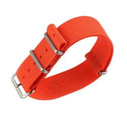SpaRcz Armband Nylon gewebt Universal-Uhrenarmband weich Herren Damen Uhrenzubehör Canvas-Armband Stoffarmband, Orange, 20mm von SpaRcz