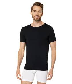 SPANX Baumwoll-Modal-T-Shirt für Herren – atmungsaktiver Stoff mit Netzzonen, Anti-Pilling-Finish und kurzen Ärmeln, Klassisches Schwarz, XX-Large von Spanx