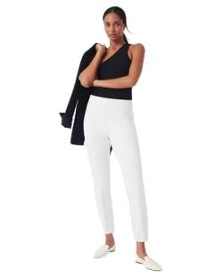 SPANX Damen On-The-Go Ankle Slim Straight Pants, Klassisches Weiß, S von Spanx