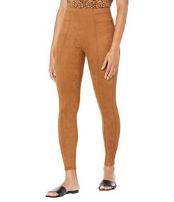 SPANX Leggings aus Wildlederimitat, Reichhaltiges Karamell, X-Klein von Spanx