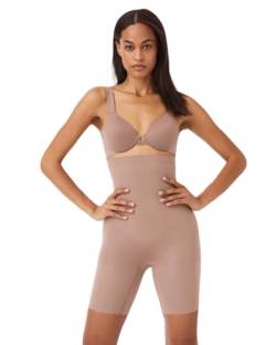 SPANX Shapewear für Damen Tummy Control High-Waisted Power Short (Regular und Übergröße), Café Au Lait, 1X von Spanx