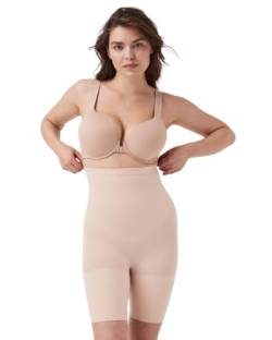 SPANX Shapewear für Damen Tummy Control High-Waisted Power Short (Regular und Übergröße), Soft Nude, L von Spanx